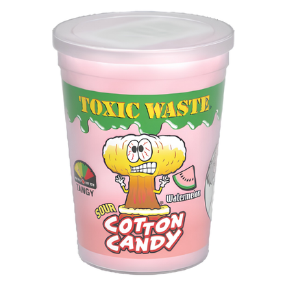 Toxic Waste Sour Cotton Candy Watermelon Flavor Tub 1.58oz 24ct