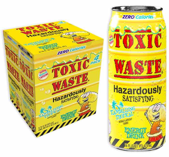 Toxic Waste Tantalizing Tropical Energy Drink 16oz - 4ct