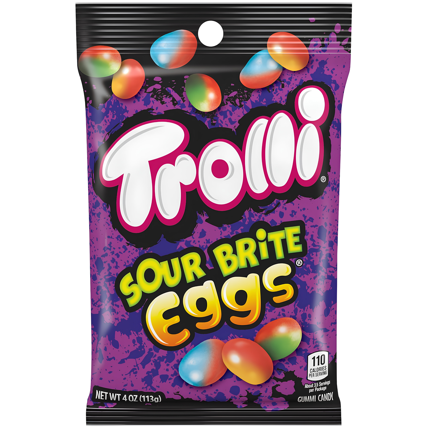 Trolli Sour Brite Eggs Peg Bag 4oz 12ct