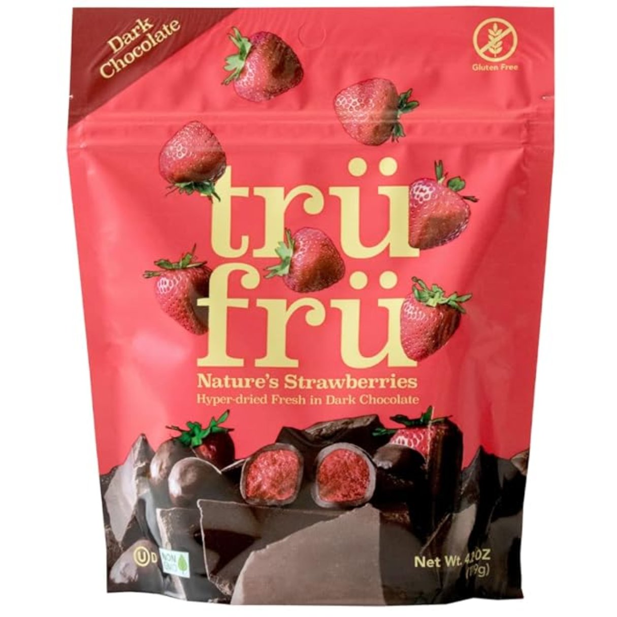 Tru Fru Nature's Strawberries in White & Dark Chocolate 4.2oz - 6ct