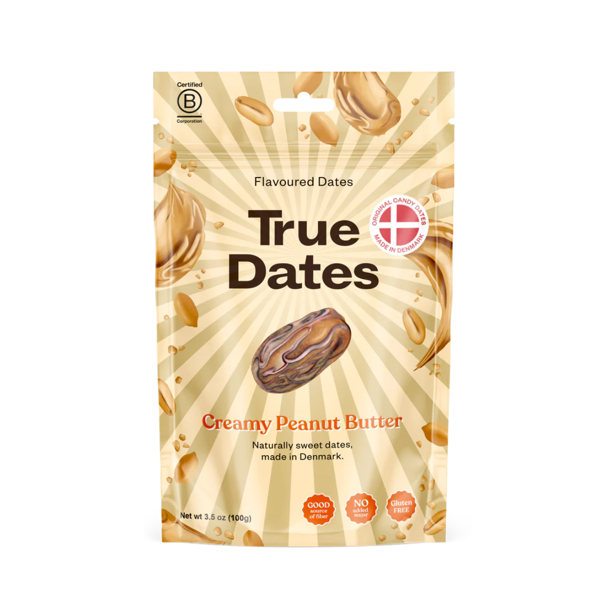 True Dates Creamy Peanut Butter 3.5oz - 12ct