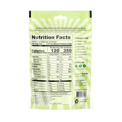 True Dates Sour Apple 3.5oz - 12ct