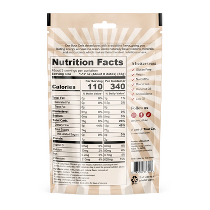 True Dates Sour Cola 3.5oz - 12ct