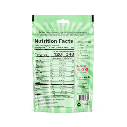 True Dates Sour Watermelon 3.5oz - 12ct