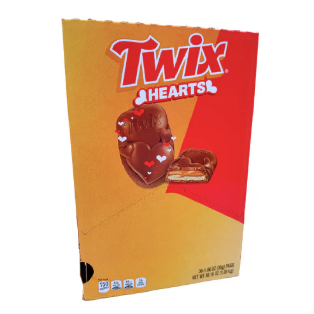 Twix Caramel Hearts 1.06oz - 36ct
