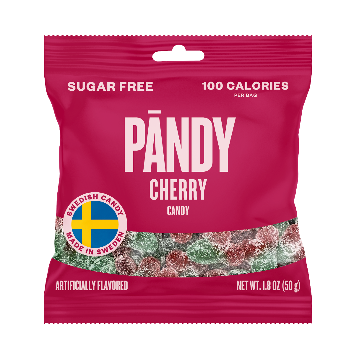 Pändy Sugar-Free Swedish Cherry Candy 1.8oz - 14ct