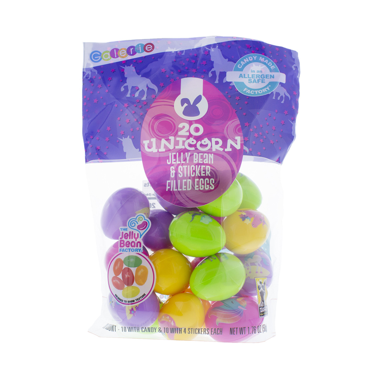 Unicorn Prefilled Easter Eggs  1.76oz - 6ct