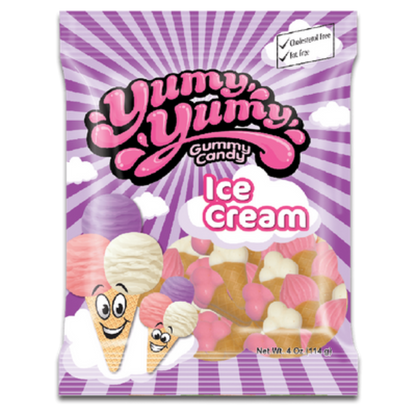 Kervan Yummy Gummi Ice Cream Cones 4oz - 12ct