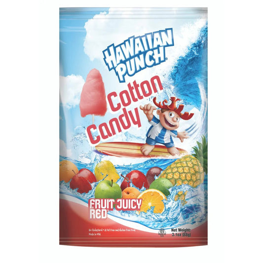 Hawaiian Punch Fruit Juicy Red Cotton Candy Bulk 3.1oz - 12ct