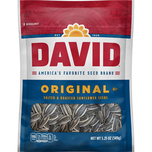 David Ranch Sunflower Seeds Jumbo Original 5.25oz - 12ct