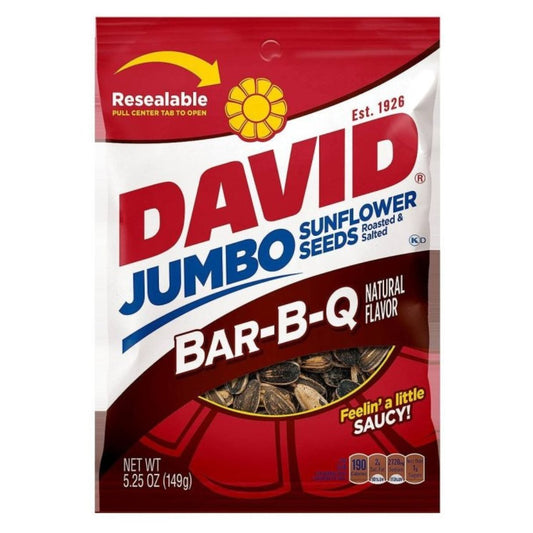 David Ranch Sunflower Seeds Jumbo BBQ 5.25oz - 12ct