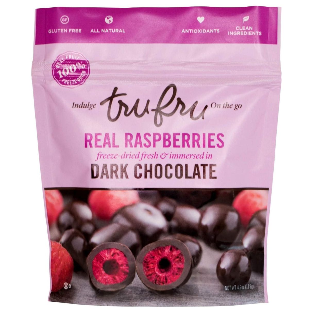 Trü Raspberry Tru Fru Raspberry in Dark Chocolate 4.2oz - 6ct – I Got Your Candy