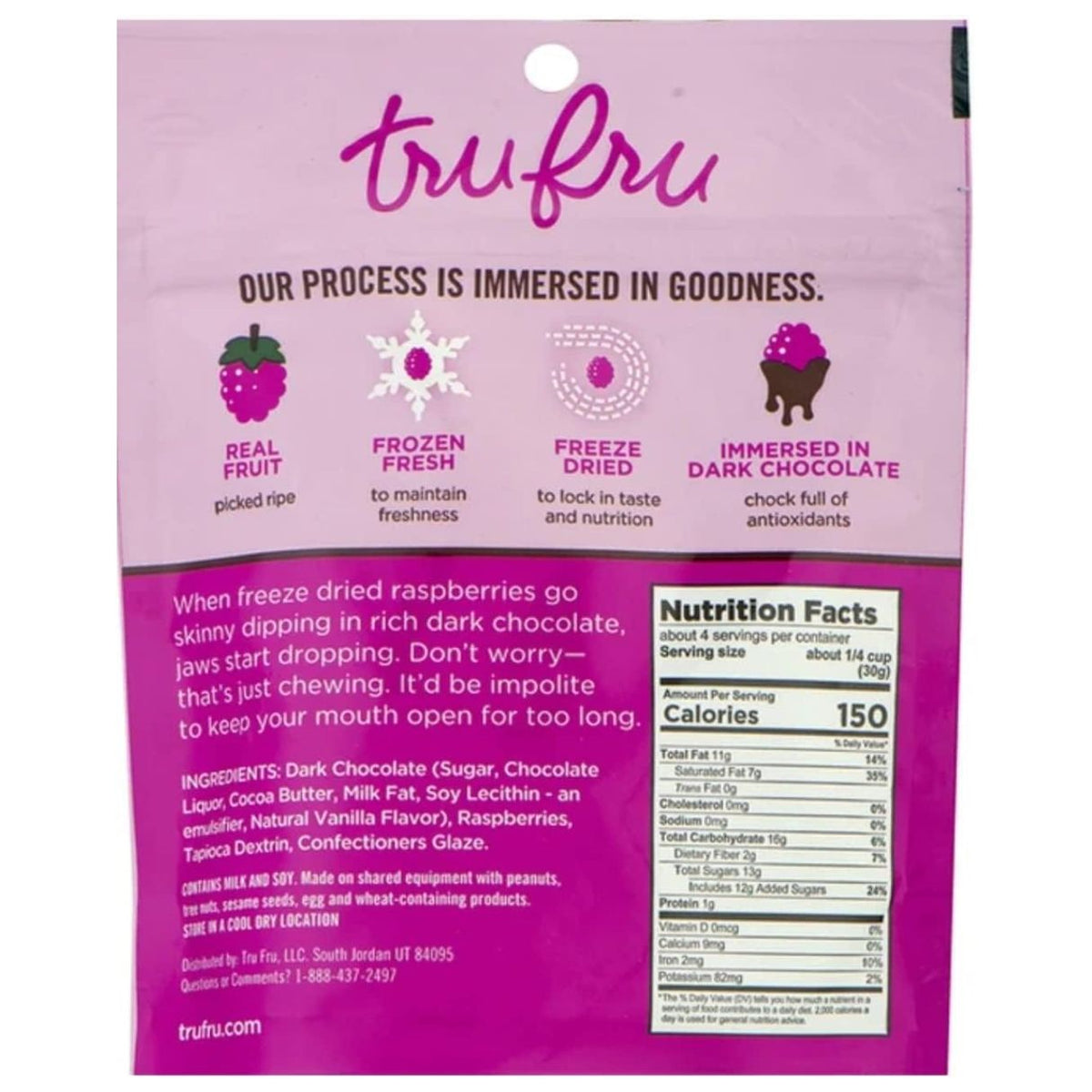 Trü Raspberry Tru Fru Raspberry in Dark Chocolate 4.2oz - 6ct – I Got Your Candy