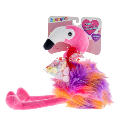 Valentine's Day Flamingo with Conversation Heart Candy (case) - 8ct