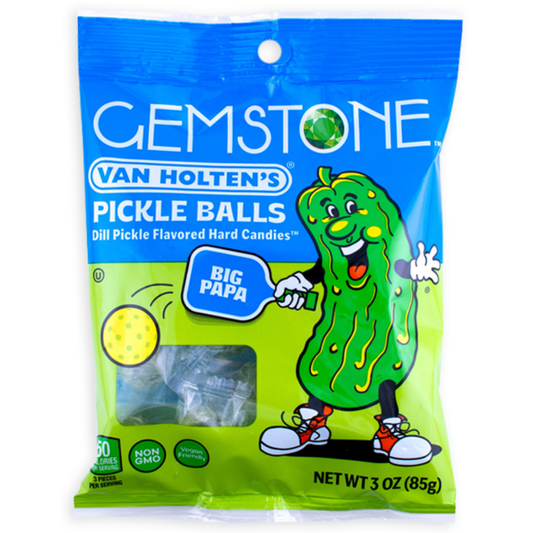 Van Holten's Pickle Balls Dill Pickle Candy  3oz 12ct