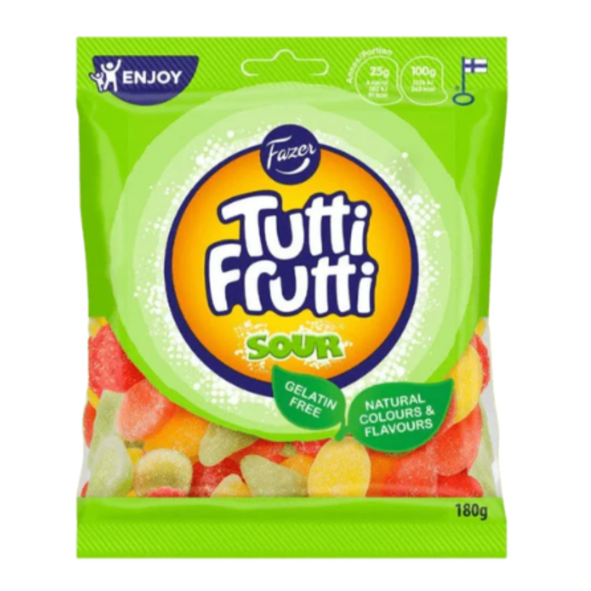 Vegan Tutti Frutti Sour Candy 120g - 24ct