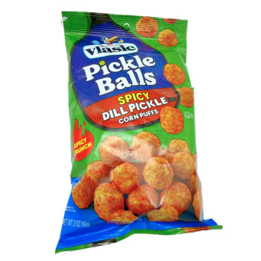 Vlasic Spicy Dill Pickle Balls Corn Puffs 2oz 12ct