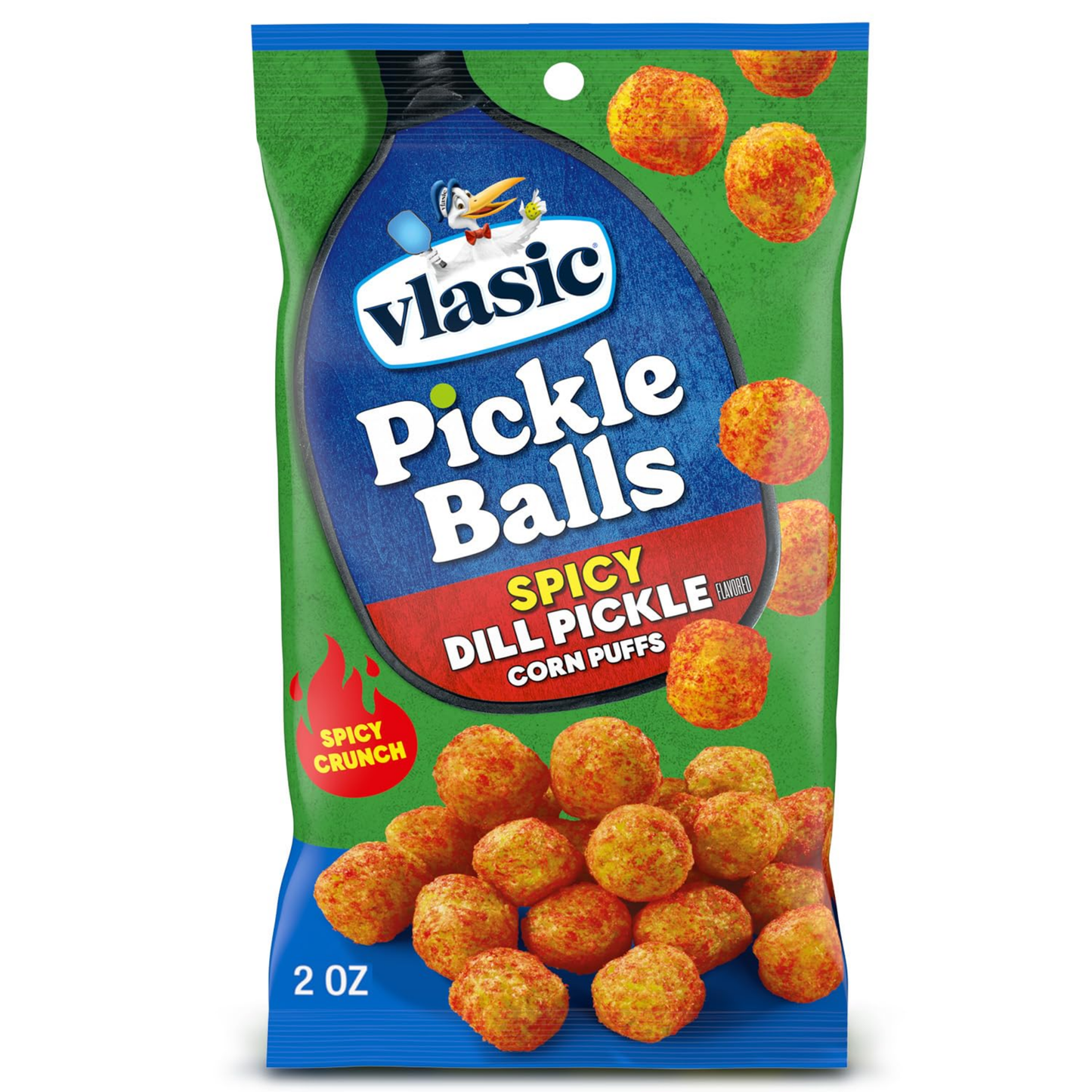 Vlasic Spicy Dill Pickle Balls Corn Puffs 2oz 12ct
