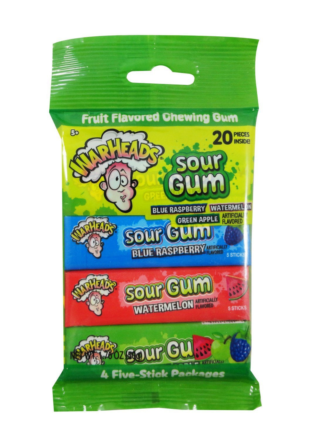 Warheads 4-Pack Sour Gum - 10ct