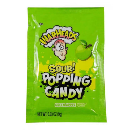 Warheads Sour Apple Popping Candy .33oz - 20ct