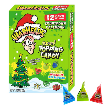 Warheads Sour Popping Candy Advent Calendar 1.27oz - 12ct