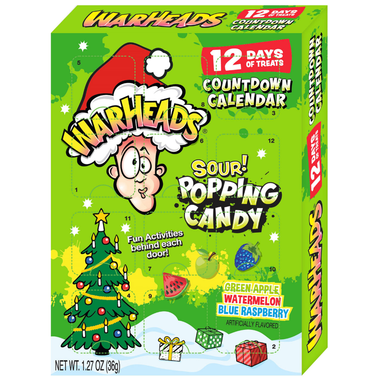 Warheads Sour Popping Candy Advent Calendar 1.27oz - 12ct