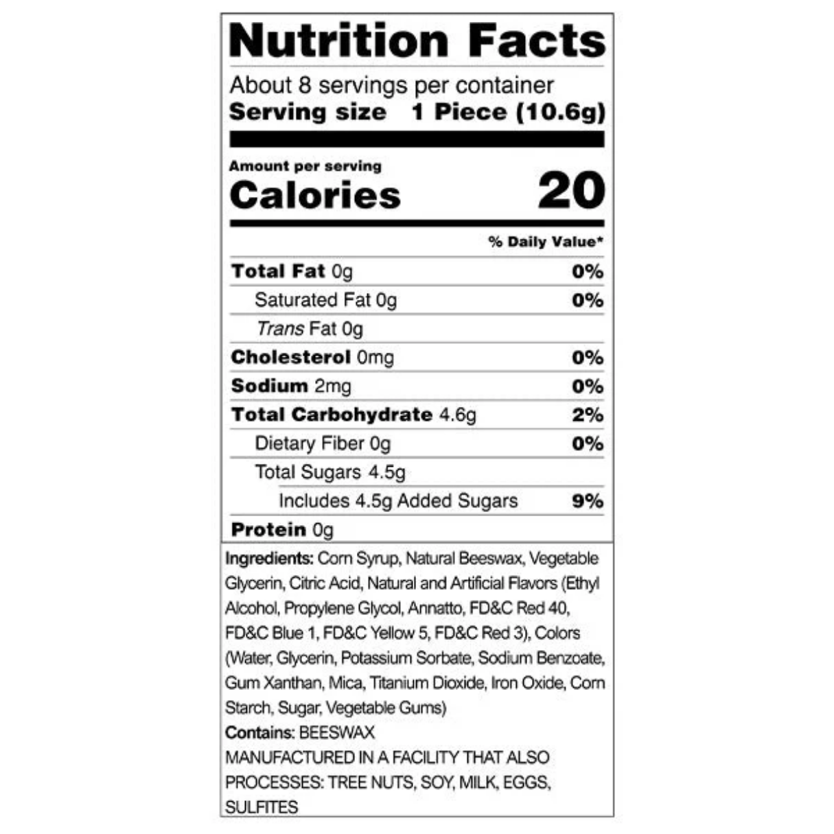 WaxYums! Chewy Gushing Fruity Wax Peg Bag 3oz 12ct