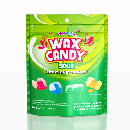 WaxYums! Chewy Gushing Sour Wax Peg Bag 3oz 12ct
