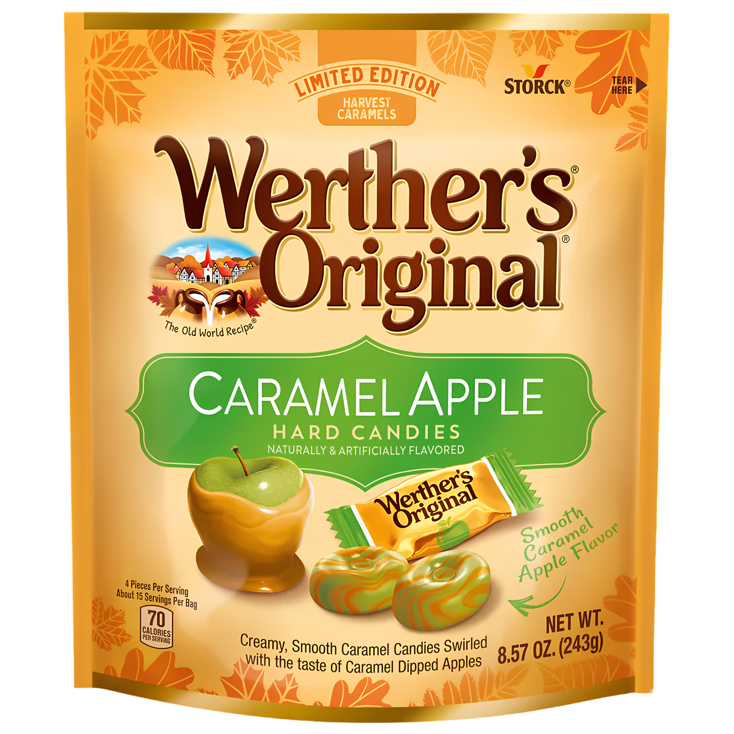 Werther's Original Caramel Apple Hard Candies 8.57oz 12ct
