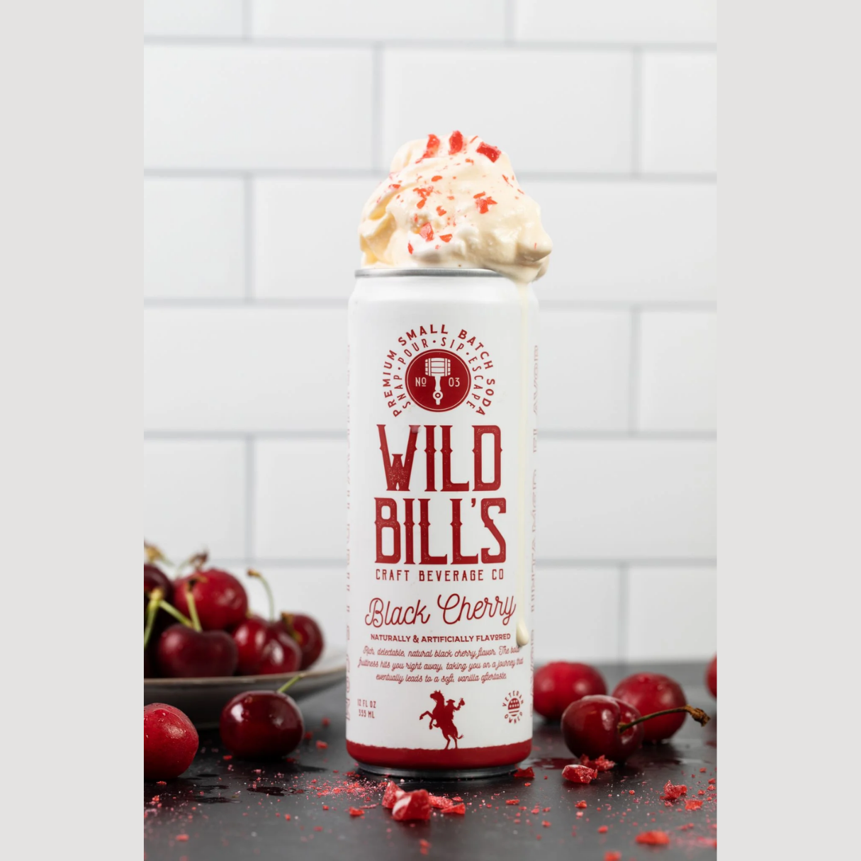 Wild Bill's Black Cherry Craft Soda 12oz - 12ct