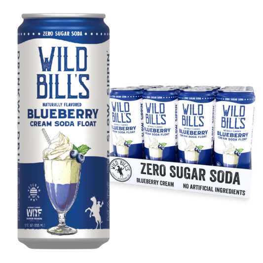 Wild Bill's Blueberry Cream Soda Float 12oz - 12ct