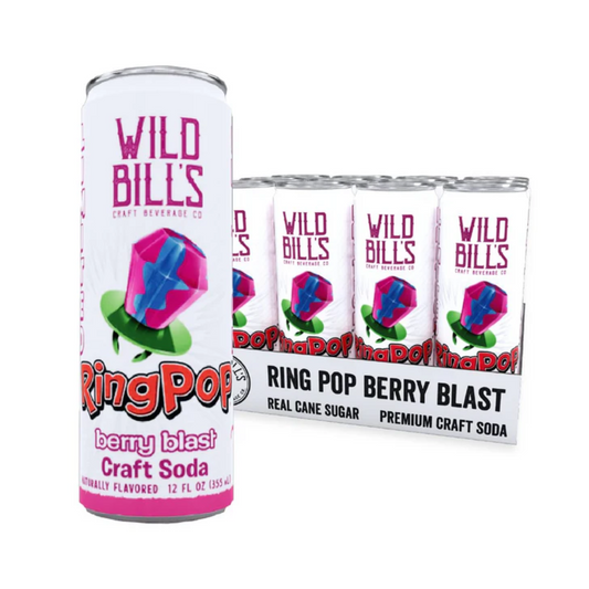 Wild Bill's Craft Beverage Co. Ring Pop Berry Blast Soda 12oz - 12ct