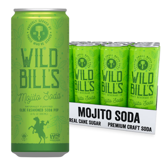 Wild Bill's Mojito Soda Non-Alcoholic Craft Soda 12oz - 12ct