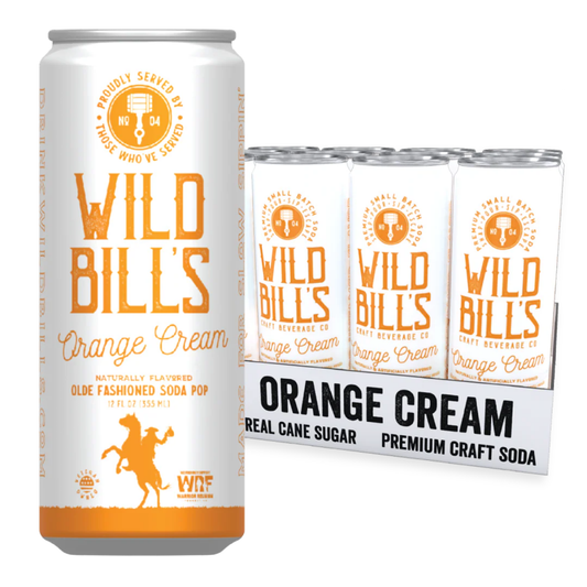 Wild Bill's Orange Cream Craft Soda 12oz - 12ct