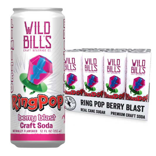 Wild Bill's Ring Pop Berry Blast Craft Soda 12oz - 12ct
