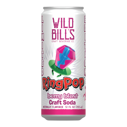 Wild Bill's Ring Pop Berry Blast Craft Soda 12oz - 12ct