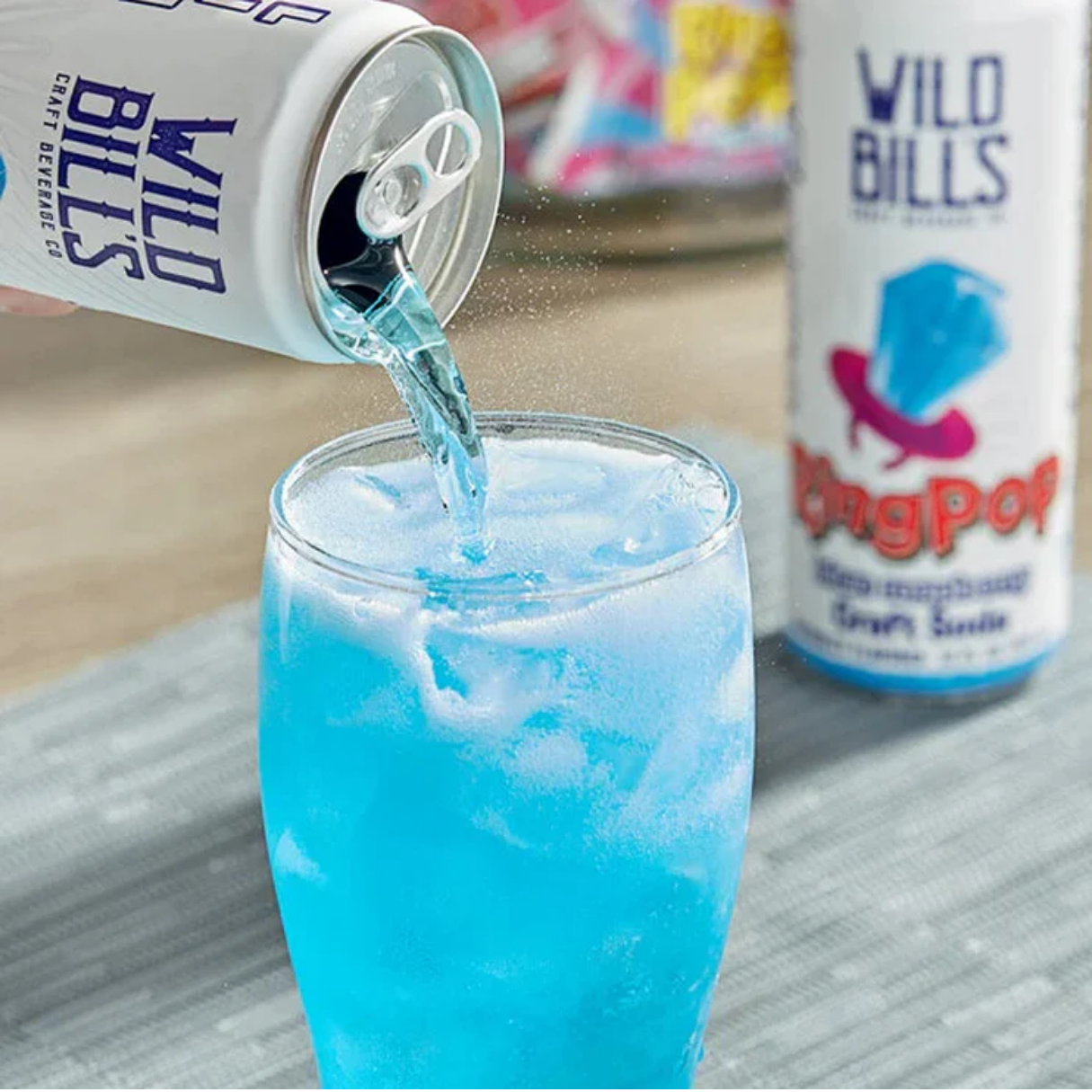 Wild Bill's Ring Pop Blue Raspberry Craft Soda 12oz - 12ct