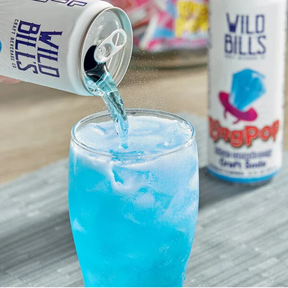 Wild Bill's Ring Pop Blue Raspberry Craft Soda 12oz - 12ct