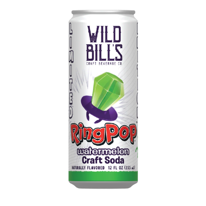 Wild Bill's Ring Pop Strawberry Craft Soda 12oz - 12ct