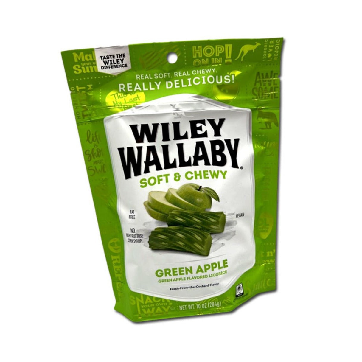 Wiley Wallaby Soft & Chewy Green Apple Licorice  10oz - 10ct