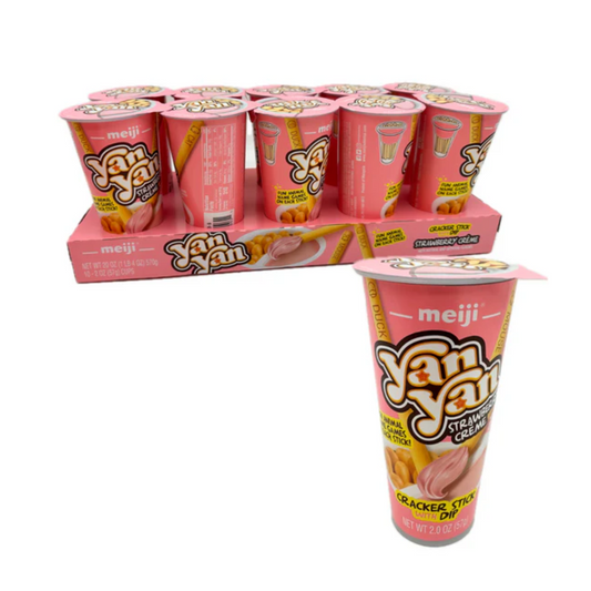Meiji Double Cream Dips Strawberry Chocolate 2oz - 10ct