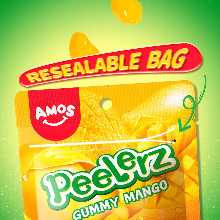 Amos Peelerz Gummy Mango 6oz - 12ct