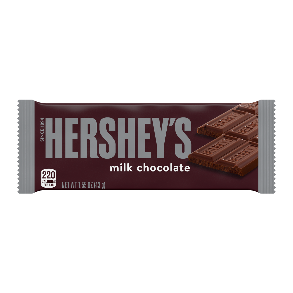 Hershey's Candy Bar Plain 1.55oz - 36ct