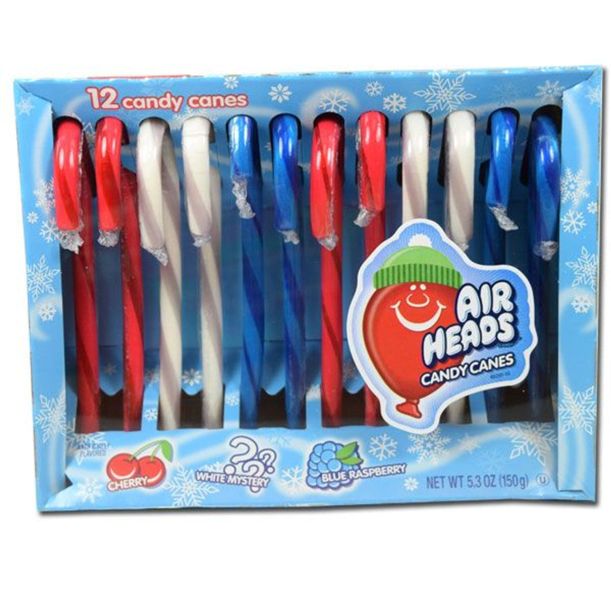 AirHeads Candy Canes 5.3oz - 12ct