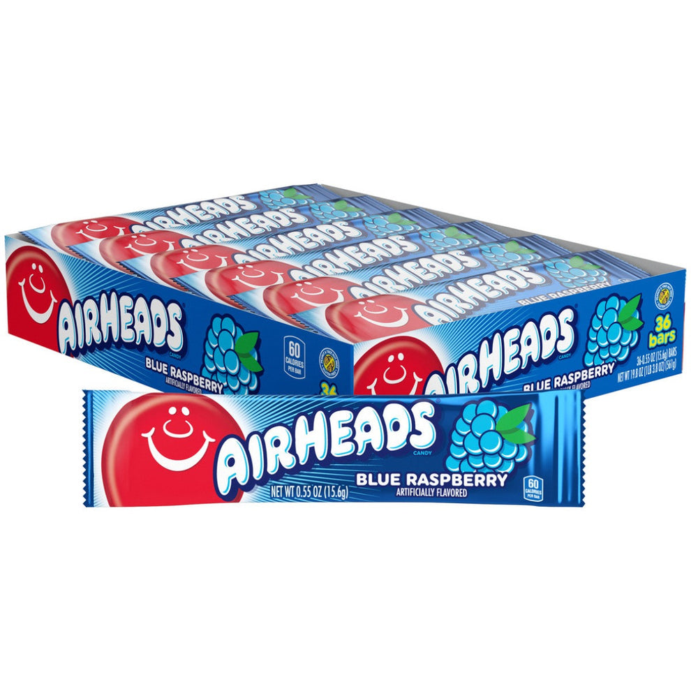 Airheads Taffy Blue Raspberry 0.55oz - 36ct – I Got Your Candy