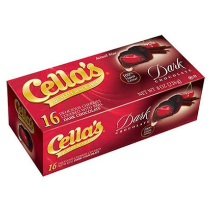Cella's Chocolate Covered Cherries Liquid Center Dark 8oz - 12ct