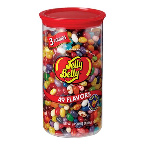 Jelly Belly 49 Flavors Plastic Large Can - 3lbs