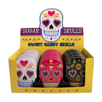Boston America Sugar Skull Candy Skull Tins 1.5oz - 18ct