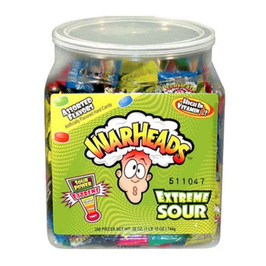 WarHeads Extreme Sour Hard Candy Bulk Tub - 2lb
