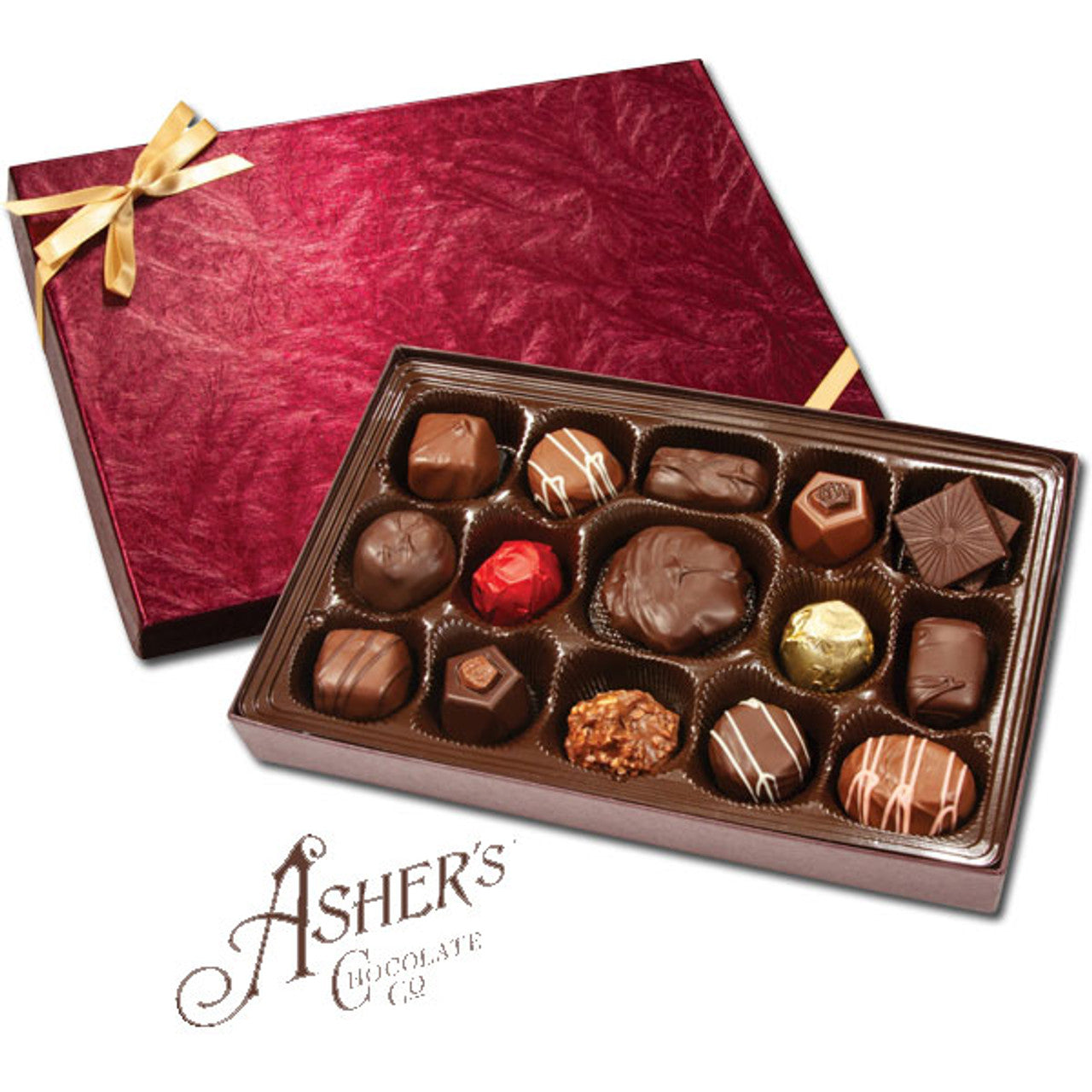 Asher's Milk & Dark Candy Gift Box 8oz - 12ct